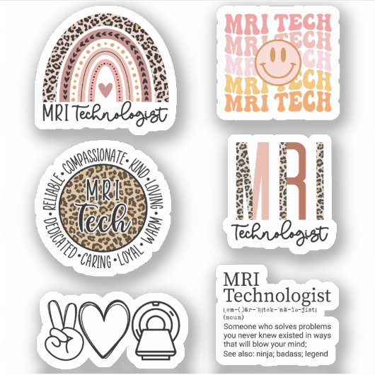MRI Technoloog, Radiology Gifts, MRI Tech Pack Sticker (Voorkant)