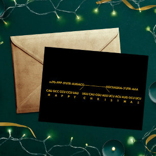 mRNA zegt vrolijke kerstkaarten Bedankkaart