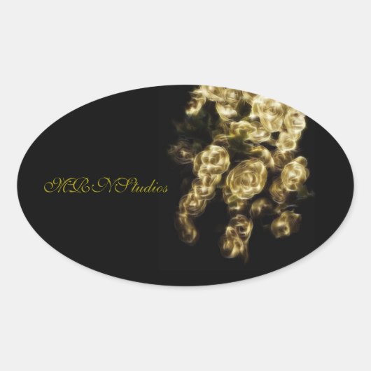 MRNStudios Bud Gilt Ovale Sticker (Voorkant)