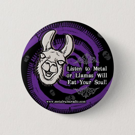 MRR Llama-Button Ronde Button 5,7 Cm (Voorkant)