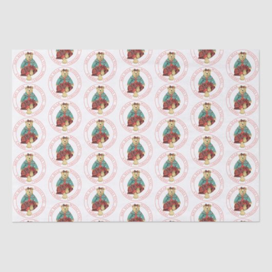 MRS BEER kerstcadeaupapier Tissuepapier (Voorkant)