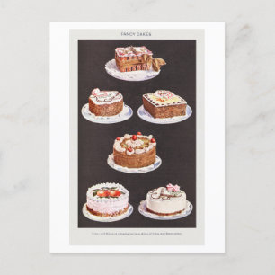Mrs Beeton's Fancy Cakes Illustratie Briefkaart