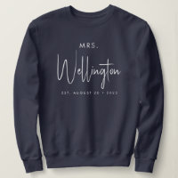 Mrs Black Script Custom Name Bridal Pas getrouwd S