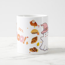 Mrs Boo Schattigee Ghost Coffee Cup met Bakery Tre