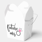 Mrs Bride to be bruiloft Vrijgezellenfeest zwart w Bedankdoosjes (Geopend)