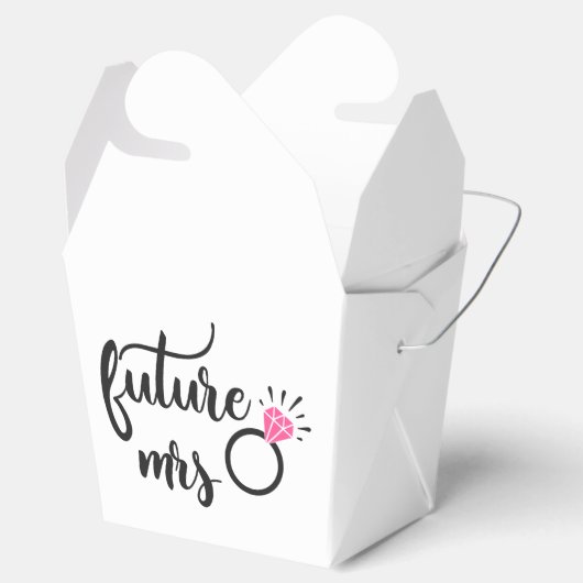 Mrs Bride to be bruiloft Vrijgezellenfeest zwart w Bedankdoosjes (Geopend)