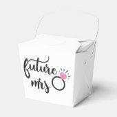 Mrs Bride to be bruiloft Vrijgezellenfeest zwart w Bedankdoosjes (Voorkant Zijde)