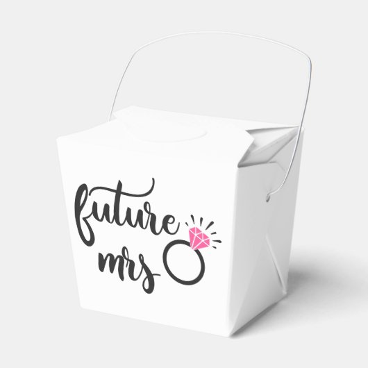 Mrs Bride to be bruiloft Vrijgezellenfeest zwart w Bedankdoosjes (Voorkant Zijde)