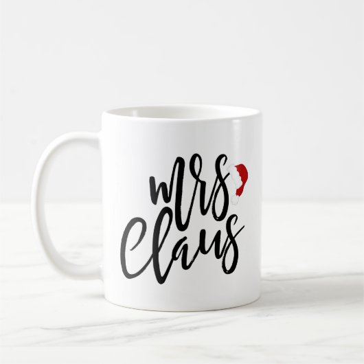 Mrs Claus Black Script met Pet Holiday Mok (Links)