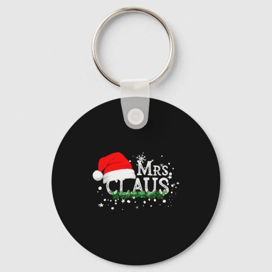 Mrs Claus Christmas Couples Matching Her Xmas Paja Sleutelhanger (Voorkant)