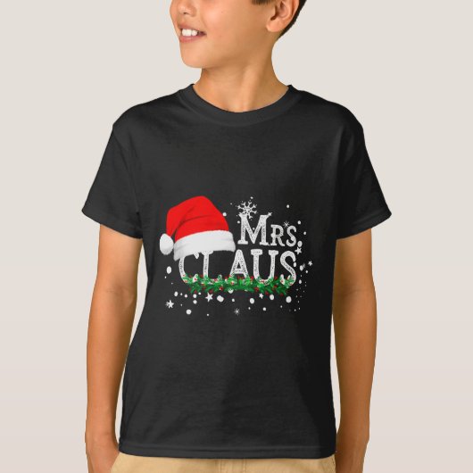 Mrs Claus Christmas Couples Matching Her Xmas Paja T-shirt (Voorkant)