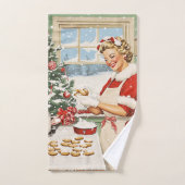 Mrs Claus Holiday Baking Delight Bad Handdoek (Handdoek)