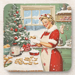 Mrs Claus Holiday Baking Delight Bier Onderzetter