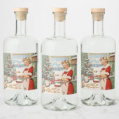 Mrs Claus Holiday Baking Delight Likeurfles Etiket (Flessen)