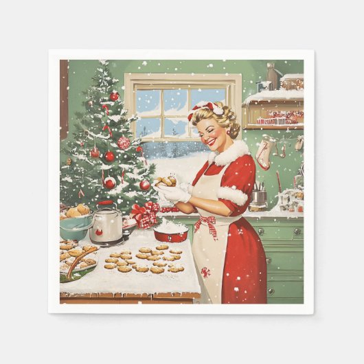 Mrs Claus Holiday Baking Delight Servet (Voorkant)
