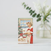 Mrs Claus Holiday Baking Delight Visitekaartje (Staand voorkant)