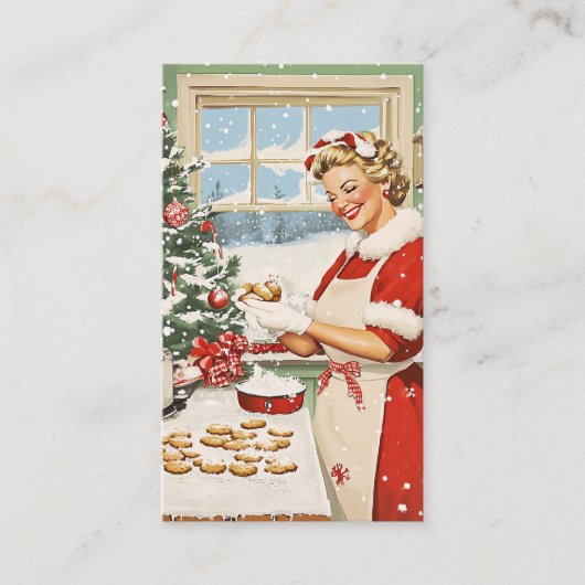 Mrs Claus Holiday Baking Delight Visitekaartje (Voorkant)