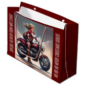 Mrs Claus Levering gepersonaliseerd Groot Cadeauzakje (Voorkant Gekanteld)