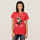 "Mrs Claws" Siamese kat lelijke kerstmis shirt (Voorkant volledig)