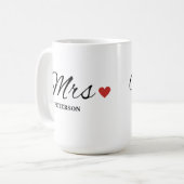MRS. Custom Couple Mok Wedding Mok Jubileum (Voorkant links)