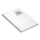 Mrs. Custom Notebook – Personalized Name Notitieboek (Rechterzijde)