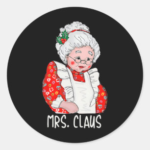 Mrs en Mr Sinterklaas Koppels Matching Christmas Ronde Sticker