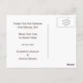 Mrs en Mrs Two Brides Lesbian Wedding Dank u Briefkaart (Achterkant)