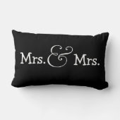 Mrs. en Mrs. Two Brides Lips Wedding Gift Kussen (Achterkant)