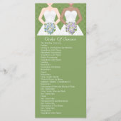 Mrs en Mrs Two Brides Wedding Service Order Programma (Voorkant)
