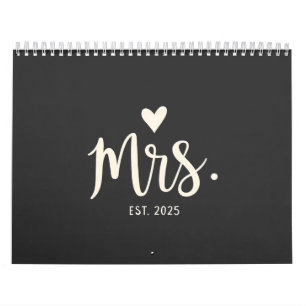 Mrs Est. 2025 Man Bruid Verloving bruiloft Kalender