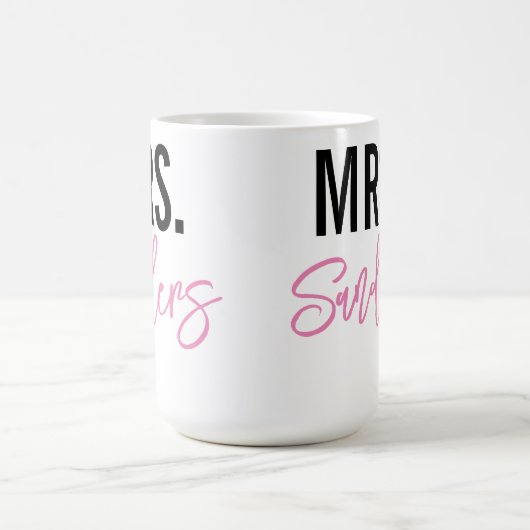 Mrs Gepersonaliseerde mok voor leraar of pasgetrou (Center)