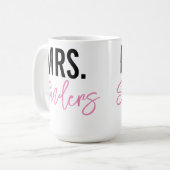 Mrs Gepersonaliseerde mok voor leraar of pasgetrou (Voorkant links)