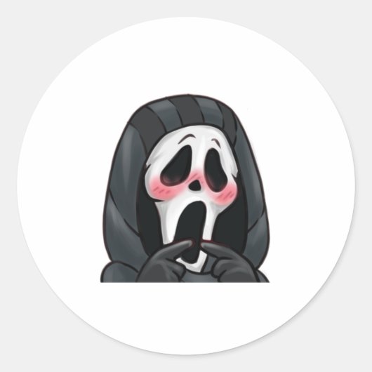 Mrs Ghosty Ronde Sticker (Voorkant)