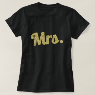 Mrs Gold Glitter Vrouwen shirt