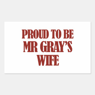 Mrs Grey design Rechthoekige Sticker