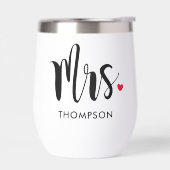 Mrs Modern Black Script Personalized Wedding (Links)