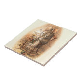 “Mrs Mouse Breiend” door Beatrix Potter Tegeltje (Zijkant)