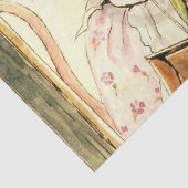 “Mrs Mouse veegt het poppenhuis” door Beatrix Pott Tissuepapier (Detail)