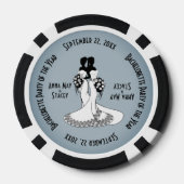 Mrs & Mrs Bachelorette Party Poker Chips (Achterkant)