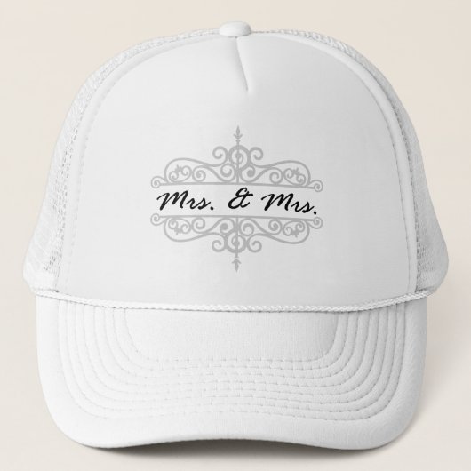 MRS & MRS CASQUETTES DU MARIAGE LESBIEN (Devant)