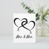 Mrs. & Mrs. Lesbian Pride Briefkaart (Staand voorkant)