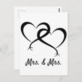 Mrs. & Mrs. Lesbian Pride Briefkaart (Voorkant / Achterkant)