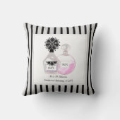 Mrs. & Mrs. Perfume Bottles Personalized Wedding Kussen (Achterkant)