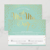 MRS & MRS RSVP RÉPONDRE Monnaie de confettis d'or  (Devant / Derrière)