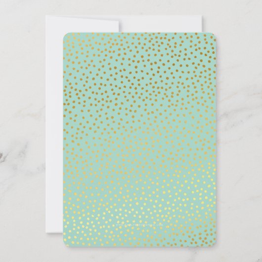 MRS & MRS STYLISH BRUILOFT goud confetti mint Kaart (Achterkant)