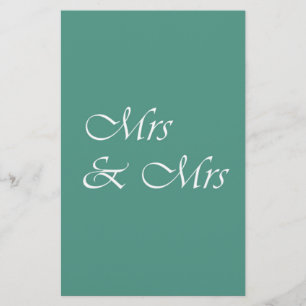 Mrs & Mrs Typografie Briefpapier