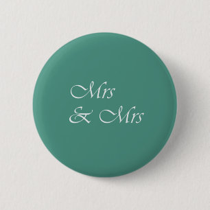 Mrs & Mrs Typografie Ronde Button 5,7 Cm