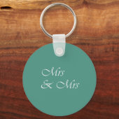 Mrs & Mrs Typografie Sleutelhanger (Voorkant)