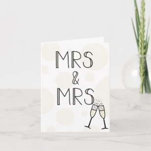 Mrs & Mrs Wedding Card Kaart