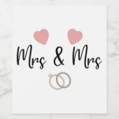 Mrs & Mrs Wijn Etiket (Enkel label)
